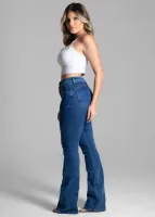 Calça Jeans Boot Cut Sawary Feminina Azul - Foto 3