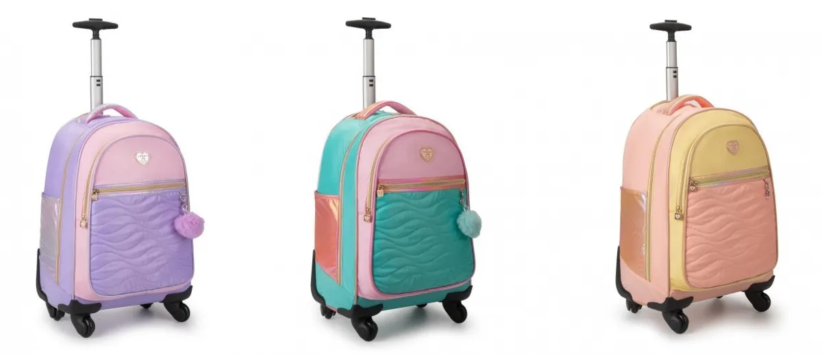 Suprema Acessórios - Mochila com rodas 360º KIKA KK2472-G