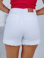 Shorts Jeans Revanche Feminino Branco - Foto 5
