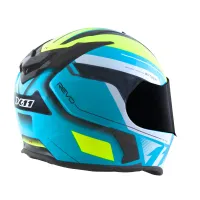 Capacete X 11 Revo Pro Eleven Verde Azul - Foto 3