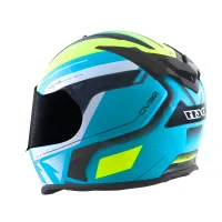 Capacete X 11 Revo Pro Eleven Verde Azul - Foto 4