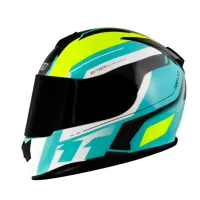 Capacete X 11 Revo Pro Eleven Verde Azul - Foto 5