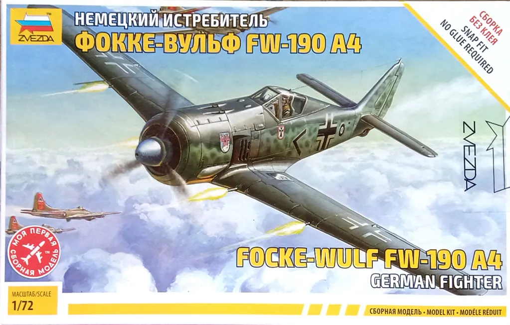 Avião Focke Wulf FW-190 A4 Kit Zvezda 1/72 plastimodelismo