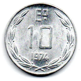 Chile - 1974 - 10 Pesos - Sob/Fc