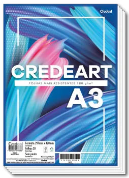 Bloco Credeart A3 20F 180G/M²