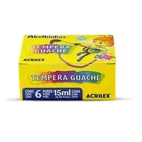 Tinta Guache c/6 Cores Acrilex