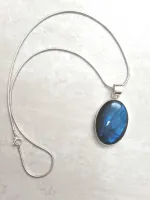 Pingente & Cordão  Labradorita 2 Tamanhos - Foto 5