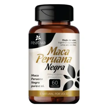 Maca Peruana Negra - Cápsulas - 60 Caps -500mg - Reativa - Foto 2
