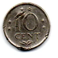 Antilhas Holandesas - 1970 - 10 Cent - Foto 2