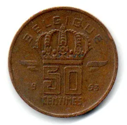 Bélgica - 1963 - 50 Centimes - Belgique