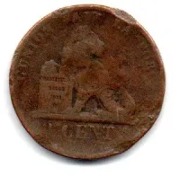 Bélgica - 1876 - 2 Centimes - UTG - Foto 2