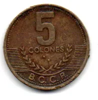 Costa Rica - 2001 - 5 Colones - Foto 2