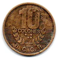 Costa Rica - 1995 - 10 Colones - Foto 2
