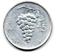 Itália - 1950 - 5 Lire