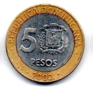 República Dominicana - 2002 - 5 Pesos