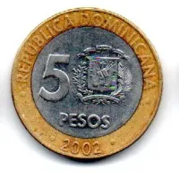 República Dominicana - 2002 - 5 Pesos