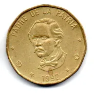 República Dominicana - 1992 - 1 Peso - Foto 2