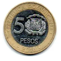 República Dominicana - 2016 - 5 Pesos