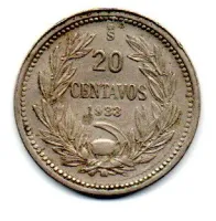 Chile - 1933 - 20 Centavos