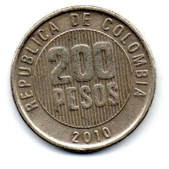 Colômbia - 2010 - 200 Pesos Imagem