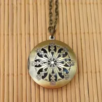 COLAR DIFUSOR PESSOAL RELICÁRIO PARA AROMATERAPIA MANDALA FLOR OURO VELHO - R114