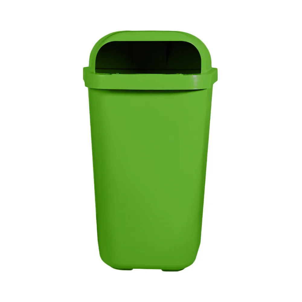 Lixeira Individual Coleta Seletiva Com Suporte Gruplast  Verde 50L  Imagem