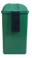 Lixeira Individual Coleta Seletiva Com Suporte Gruplast  Verde 50L  - Foto 2