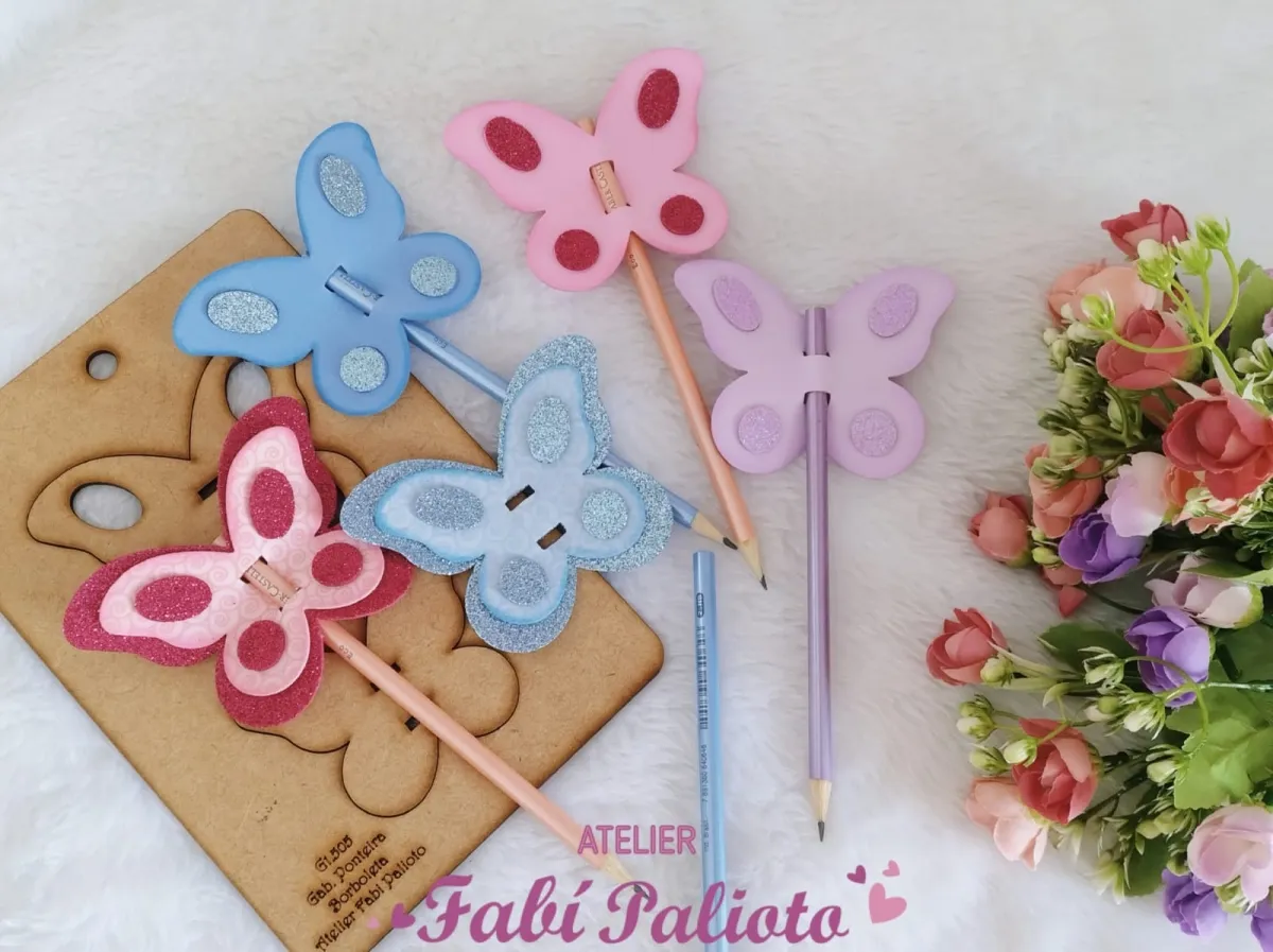 G1.505  Gabarito de Moldes  em MDF  Ponteira  Borboleta