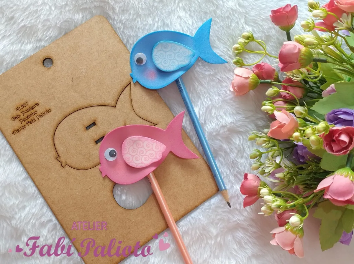 G1.507  Gabarito de Moldes  em MDF  Ponteira  Peixinho