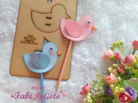 G1.508  Gabarito de Moldes  em MDF  Ponteira  Passarinho