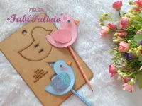 G1.508  Gabarito de Moldes  em MDF  Ponteira  Passarinho - Foto 2