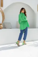 Chemise Texturizada Revanche Feminina Verde - Foto 2