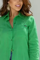 Chemise Texturizada Revanche Feminina Verde - Foto 4