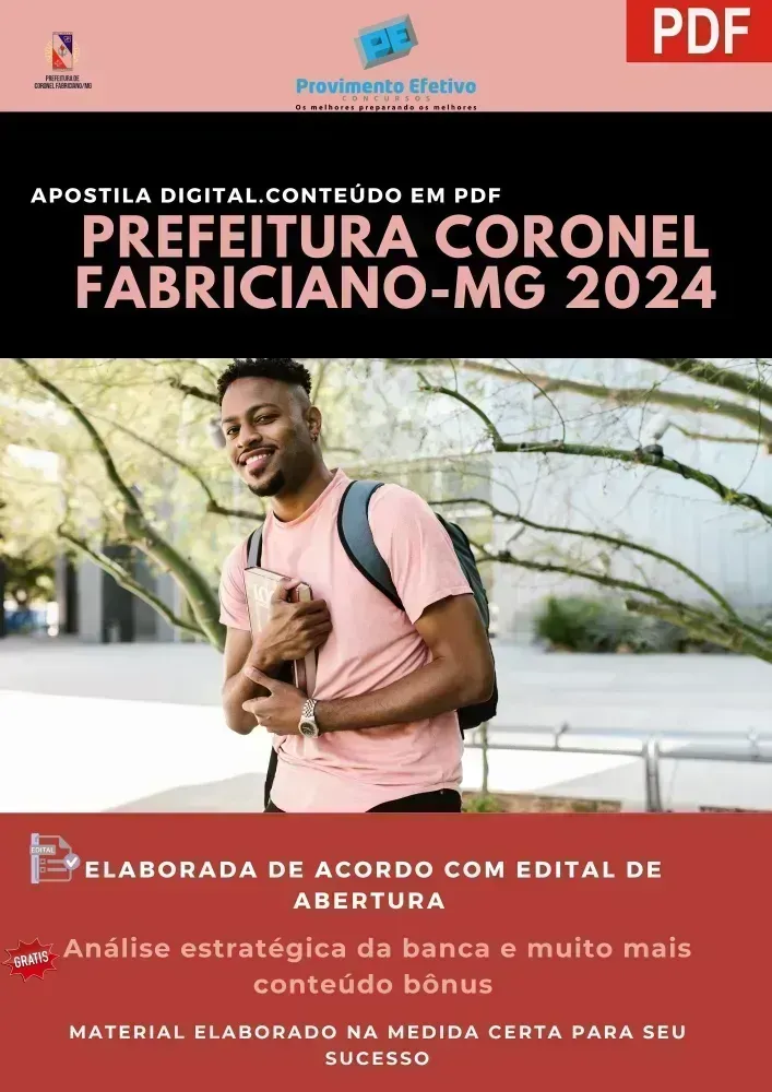 Apostila Pref. Coronel Fabriciano MG Enfermeiro B  2023 Imagem