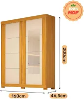 Guarda Roupa Helena 02 Portas Deslizante 100% MDF ACP - Foto 3