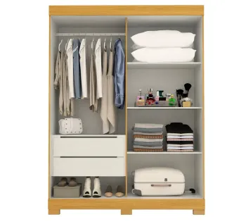 Guarda Roupa Ayla 02 Portas Deslizante 100% MDF ACP - Foto 2