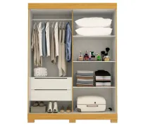 Guarda Roupa Ayla 02 Portas Deslizante 100% MDF ACP - Foto 2