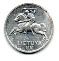 Lituânia - 1991 - 1 Centas