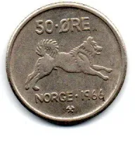 Noruega - 1966 - 50 Ore