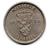 Noruega - 1953 - 50 Ore