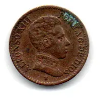 Espanha - 1906 - 1 Céntimo - 15,5mm - Foto 2