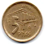 Espanha - 1993 - 5 Pesetas - Asturias - Foto 2