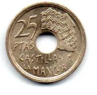 Espanha - 1996 - 25 Pesetas - Castilla La Mancha - Foto 2