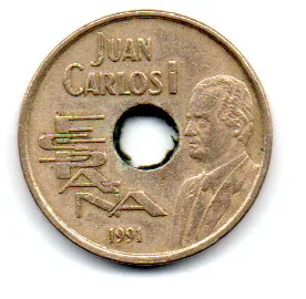 Espanha - 1992 - 25 Pesetas - Comemorativa - Olimpíadas 1992 - Salto com Vara