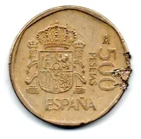 Espanha - 1989 - 500 Pesetas - C/ Danos - Foto 2