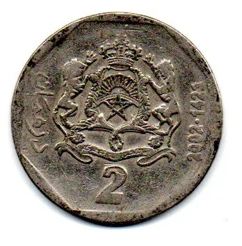 Marrocos - 2002 - 2 Dirhams