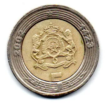 Marrocos - 2002 - 5 Dirhams