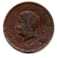México - 1954 - 5 Centavos - C/ Danos