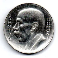 1936 - 5000 Réis - Santos Dumont - Prata .600 - Aprox. 10g - 27,5mm - Moeda Brasil  - Polida - Foto 2