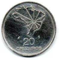 1972 - 20 Cruzeiros - Prata .900 - Aprox. 18,04g - 34,1mm - Comemorativa Sesquicentenário da Independência - Moeda Brasil